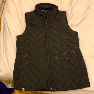 Recycled black winter vest